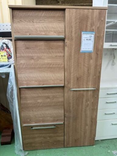 【ドリーム川西店御来店限定】  組立式デザイン収納ラック ナチュラル H1830×W1050×D544 クリーニング済み 【2001287255604429】
