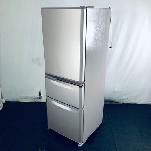 ID:re10979 【自社配送エリア内限定】三菱 MITSUBISHI 冷蔵庫 ファミリー 中古 2017年製 3ドア 335L シャンパンピンク ファン式 右開き MR-C34A-P  【リユース品：状態B】【送料無料】【設置費用無料】