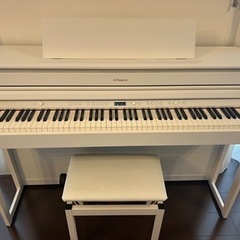 【使用頻度少美品】木製鍵盤　ローランド　PH704 ホワイト　電子ピアノ