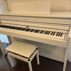 【使用頻度少美品】木製鍵盤　ローランド　PH704 ホワイト　電子ピアノ