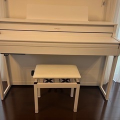 【使用頻度少美品】木製鍵盤　ローランド　PH704 ホワイト　電子ピアノ