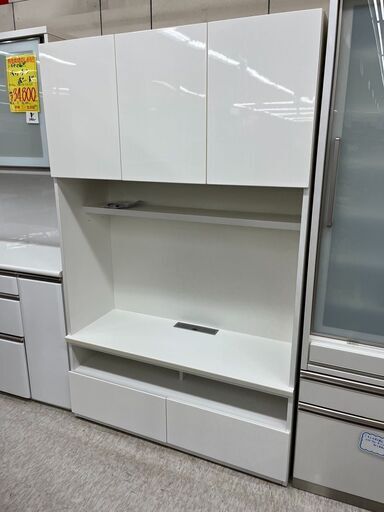 ハイタイプテレビボード　幅120ｃｍ　ホワイト