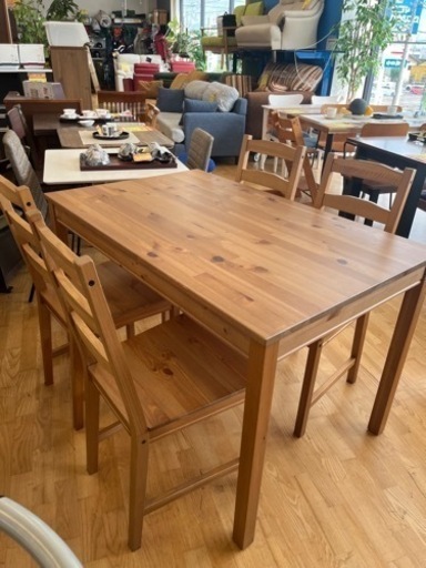 N684☆イケア製☆ダイニング5点セット☆ダイニングテーブル☆幅  