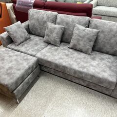 大川家具 3人掛けソファー オットマン付き