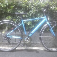 整備済み中古自転車　700ｘ32　税別￥13.800-　クロスバイク　外装７段　ブルー716