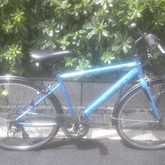 整備済み中古自転車　700ｘ32　税別￥13.800-　クロスバイク　外装７段　ブルー716