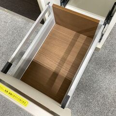 綾野製作所/ayano キッチンカウンター スイートシリーズ 幅140 つやあり ダーク木目色 ソフトクローズ 中古家具 店頭引取歓迎 R8493