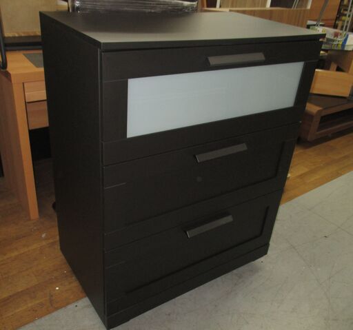 R486 IKEA モダンチェスト、3段チェスト、幅79cm Used・美品