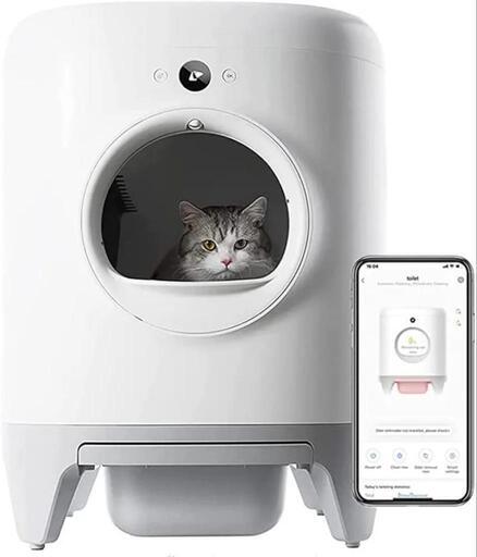 ⭐新品未使用⭐猫 トイレ スマホ管理 センサー付き 飛散防止