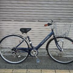 [DCM]AZZURARE(アズーロ)27吋 シティサイクル 外装6段/LEDオート/ネイビー