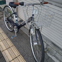 [DCM]AZZURARE(アズーロ)27吋 シティサイクル 外装6段/LEDオート/ネイビー