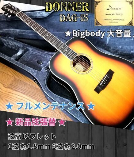★BIGBODY 大音量♪★ Donner DAG-1S ★初心者にオススメ♪
