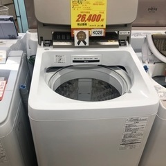 K028☆2017年製Panasonic製8.0㌔洗濯機☆6ヶ月保証付き