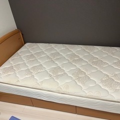 値下げ20日まで引取限定キングスダウン セミダブル ベッド マットレス