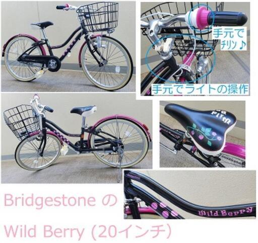 台風前！本日限定値下げ❗☆美品☆　女の子向け20インチブリジストン自転車