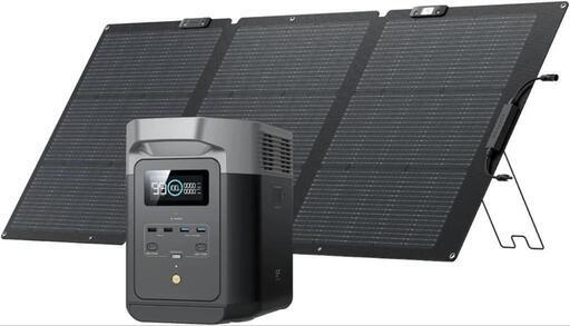 新品未使用⭐ポータブル電源 DELTA 2 １枚160Wソーラーパネル セット リン酸鉄 大容量1024Wh 家電 生活家電 発電機