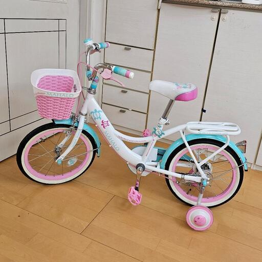 お話し中です。MAHARO 補助つき自転車 女児 16インチ