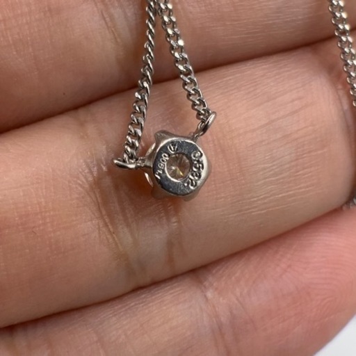 pt850 pt900 ダイヤモンド ネックレス 4.6g 0.532ct 鑑定書 MADE IN 
