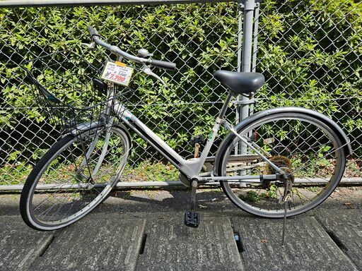 【リサイクルショップどりーむ鹿大前店】No.1518　26インチ自転車　シティサイクル　ホワイト　LEDライト・ギア6段切替付き♪