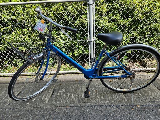 【リサイクルショップどりーむ鹿大前店】No.1519　27インチ自転車　シティサイクル　ブルー　LEDライト（ハンドルレバーでかんたん切替え♪）