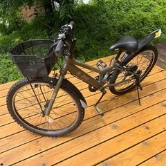 27インチ自転車】変速なし 前後タイヤ、前カゴ、サドル新品❗️若林