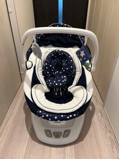【値下げしました】【Apricaアップリカ正規販売店】スマートスウィングプラス（Smart Swing Plus）ネイビー NV電動スウィング＆ポータブル（自動ゆりかご）