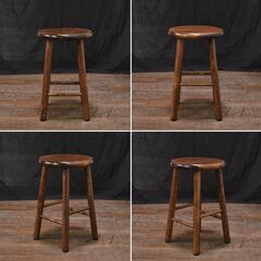 ヤ取終了10/28】≪zyt1540ジ≫ Demain/ドマン 丸型スツール φ29cm H45cm