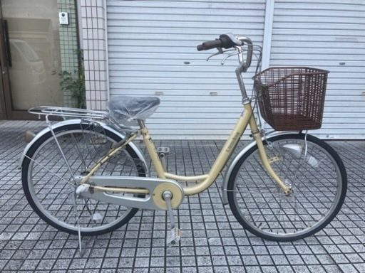 【24インチ自転車】内装3段変速　LEDオートライト付　前後タイヤ、サドル、前カゴ新品❗️若林自転車　浜大津店　SALE中❗️