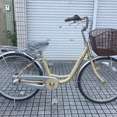 【24インチ自転車】内装3段変速　LEDオートライト付　前後タイヤ、サドル、前カゴ新品❗️若林自転車　浜大津店　SALE中❗️