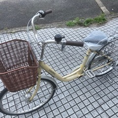 【24インチ自転車】内装3段変速　LEDオートライト付　前後タイヤ、サドル、前カゴ新品❗️若林自転車　浜大津店　SALE中❗️