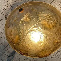 【 全国発送可能！】 希少！仏 推定1920年代！アールデコ様式 バスク型ガラスペンダントライト♪