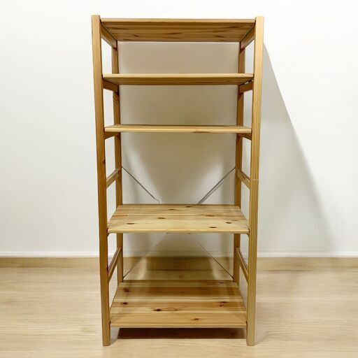 24C456_ジC【美品】MUJI 無印良品 パイン材ユニットシェルフ インテリア 家具 収納 中古