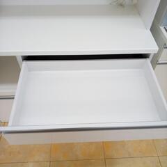 値下げしました★ジモティ割あり★  食器棚 白 H120.5×D52×W200 クリーニング済み OJ4863 値下げしました☆ジモティ割あり☆ 食器棚 白 H120.5×D52×