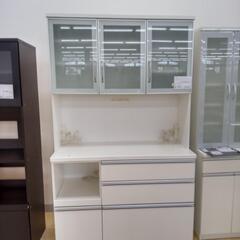値下げしました★ジモティ割あり★  食器棚 白 H120.5×D52×W200 クリーニング済み OJ4863 値下げしました☆ジモティ割あり☆ 食器棚 白 H120.5×D52×