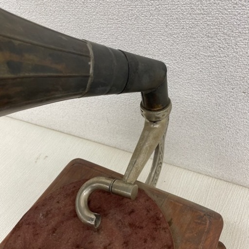 蓄音機 メーカー不明 ラッパ付 ※2400010414190