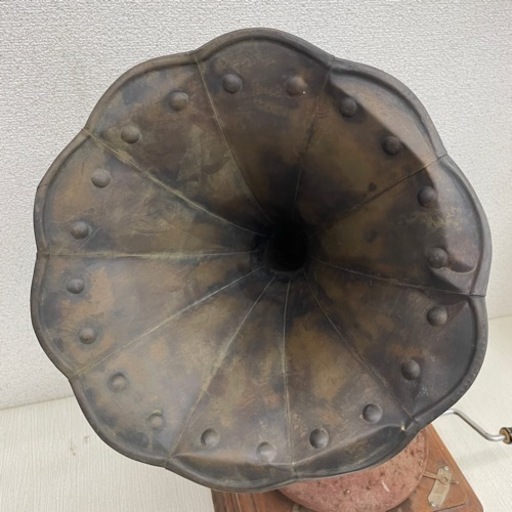 蓄音機 メーカー不明 ラッパ付 ※2400010414190