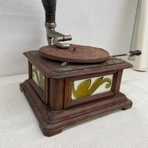 蓄音機 メーカー不明 ラッパ付 ※2400010414190