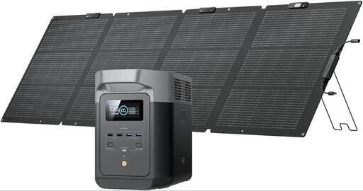 ポータブル電源 ソーラーパネルセット 太陽光発電セット DELTA 2 １枚220Wソーラーパネル\n\n