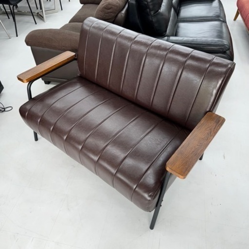 N-Shield ダークブラウン 2人掛けソファ Nシールド合成皮革 2人掛けソファ ダークブラウン ダークブラウン 2人