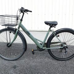 中古自転車多数販売中!　安い自転車は大丈夫？という方　是非ご来店ください!　シティサイクル　27インチ　マットカーキ　オートライト　サドルの状態は極めて良好!　売れてます!　外観状態全体的に良好!　m34