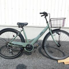 中古自転車多数販売中!　安い自転車は大丈夫？という方　是非ご来店ください!　シティサイクル　27インチ　マットカーキ　オートライト　サドルの状態は極めて良好!　売れてます!　外観状態全体的に良好!　m34