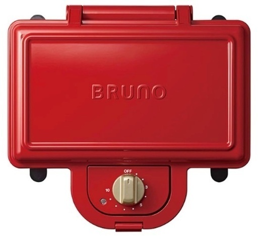 【新品、未使用】ブルーノ ホットサンドメーカー ダブル(レッド)