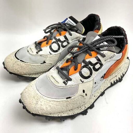 【中古品】ランオブ RUN OF スニーカー RO-1 サイズ43 インソール約28.5cm 異素材レザー切替 メンズ 靴