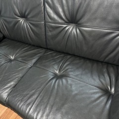 karimokuカリモクZE6103 本革2人掛けソファ オットマン高級ソファー
