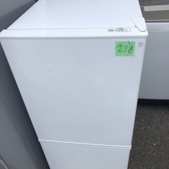 NO 278  🌈福岡市内配送設置無料✨🌈  2020年　106L 2ドア冷蔵庫 Nグラシア WH