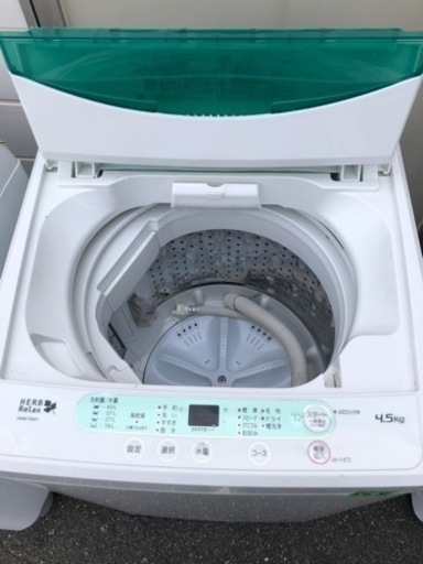 NO 268 福岡市内配送設置無料✨　ヤマダ電機オリジナル　全自動電気洗濯機　(4.5kg) HerbRelax YWM-T45A1(W)
