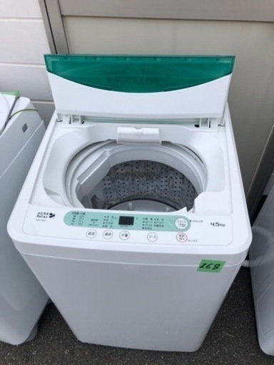 NO 268 福岡市内配送設置無料✨　ヤマダ電機オリジナル　全自動電気洗濯機　(4.5kg) HerbRelax YWM-T45A1(W)