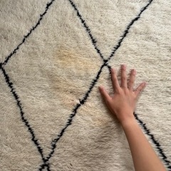 モロッコ直輸入特大ベニワレンラグカーペット195x220