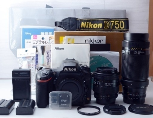 ★Nikon D750★Wi-Fi搭載●高コスパフルサイズ機●Wズームレンズ  1ヶ月動作補償あり！ 安心のゆうパック代引き発送！ 送料、代引き手数料無料！