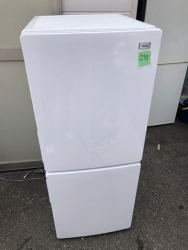 NO 291 福岡市内配送設置無料✨　ハイアール 霜取り不要・3段引出し式冷凍室がひとり暮らしに便利! 148L冷凍冷蔵庫(ブラック) ホワイト JR-NF148A-W